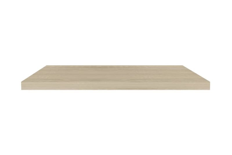 Svävande vägghyllor 2 st ek 90x23,5x3,8 cm MDF - Brun - Förvaring - Köksförvaring - Kökshylla