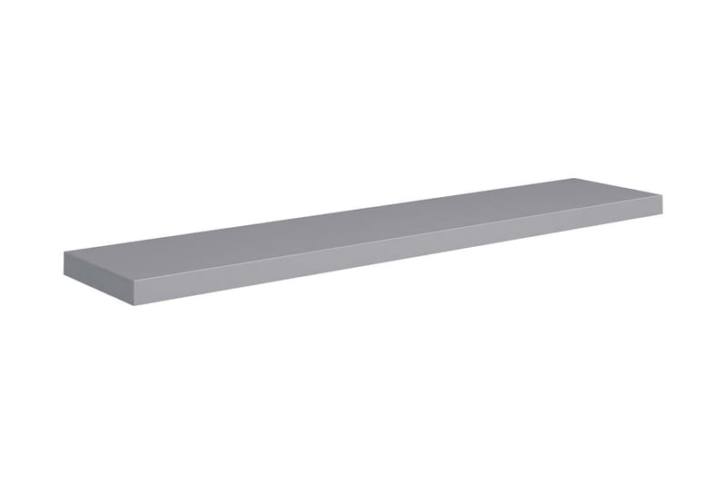 Svävande vägghyllor 2 st grå 120x23,5x3,8 cm MDF - Grå - Förvaring - Köksförvaring - K�ökshylla