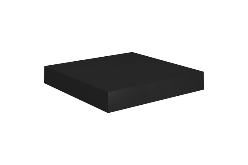 Svävande vägghyllor 2 st svart 23x23,5x3,8 cm MDF - Svart - Förvaring - Köksförvaring - Kökshylla