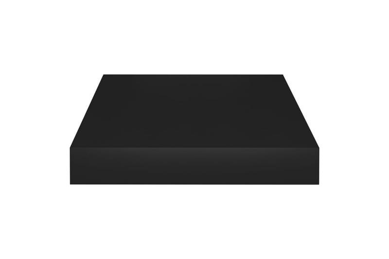 Svävande vägghyllor 2 st svart 23x23,5x3,8 cm MDF - Svart - Förvaring - Köksförvaring - Kökshylla