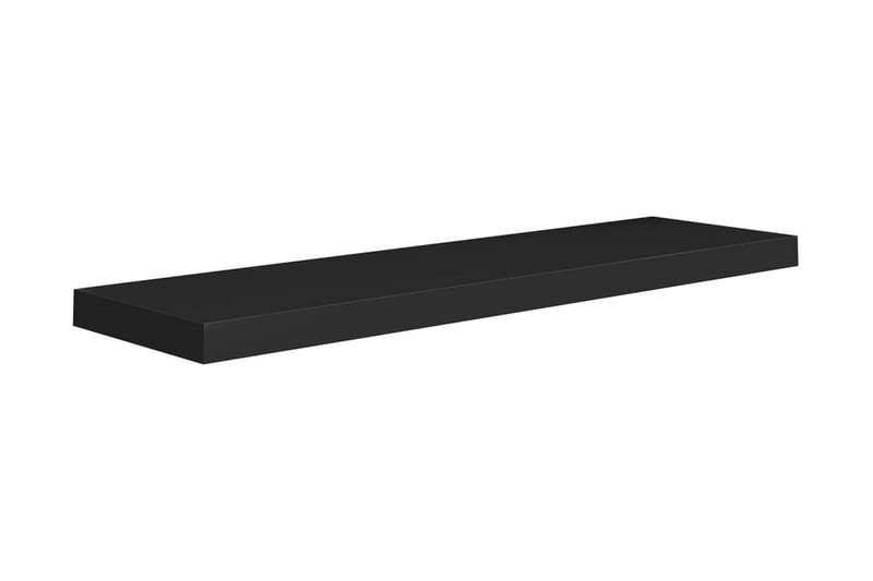 Svävande vägghyllor 2 st svart 90x23,5x3,8 cm MDF - Svart - Förvaring - Köksförvaring - Kökshylla