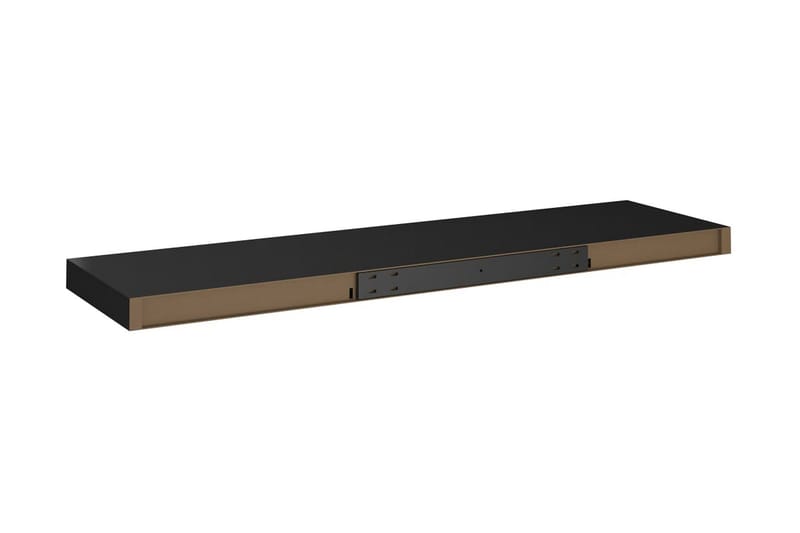 Svävande vägghyllor 2 st svart 90x23,5x3,8 cm MDF - Svart - Förvaring - Köksförvaring - Kökshylla