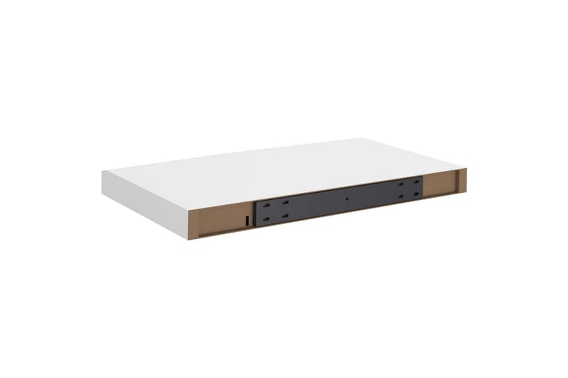 Svävande vägghyllor 2 st vit 50x23x3,8 cm MDF - Vit - Förvaring - Köksförvaring - Kökshylla