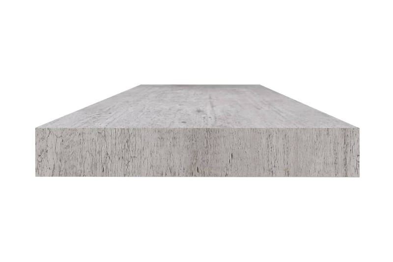Svävande vägghyllor 4 st betonggrå 120x23,5x3,8 cm MDF - Betonggrå - Förvaring - Köksförvaring - Kökshylla