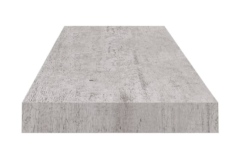 Svävande vägghyllor 4 st betonggrå 80x23,5x3,8 cm MDF - Betonggrå - Kökshylla - Vägghylla