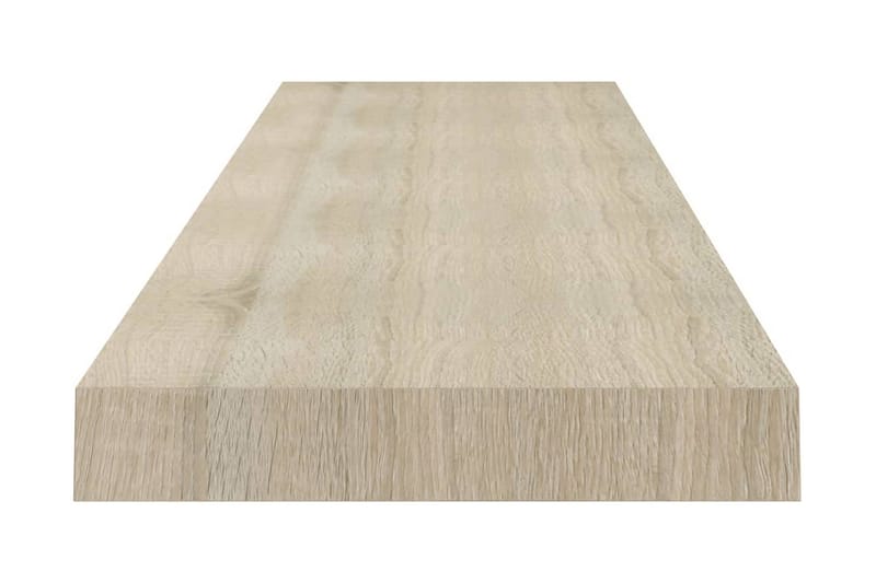 Svävande vägghyllor 4 st ek 120x23,5x3,8 cm MDF - Brun - Förvaring - Köksförvaring - Kökshylla