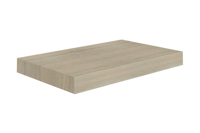 Svävande vägghyllor 4 st ek 40x23x3,8 cm MDF - Brun - Förvaring - Köksförvaring - Kökshylla