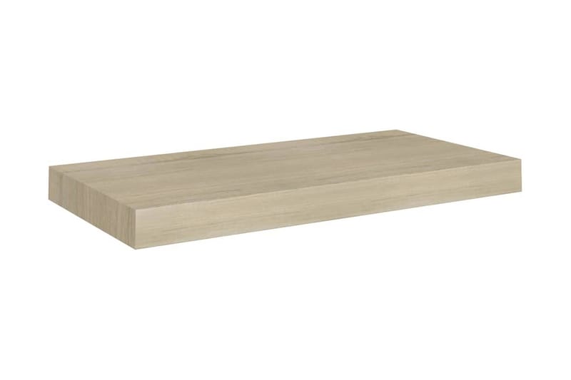 Svävande vägghyllor 4 st ek 50x23x3,8 cm MDF - Brun - Förvaring - Köksförvaring - Kökshylla