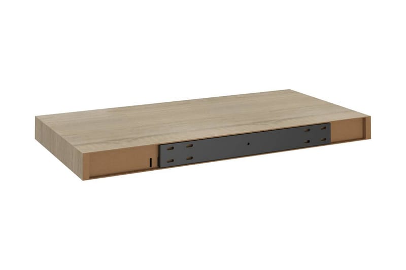Svävande vägghyllor 4 st ek 50x23x3,8 cm MDF - Brun - Förvaring - Köksförvaring - Kökshylla