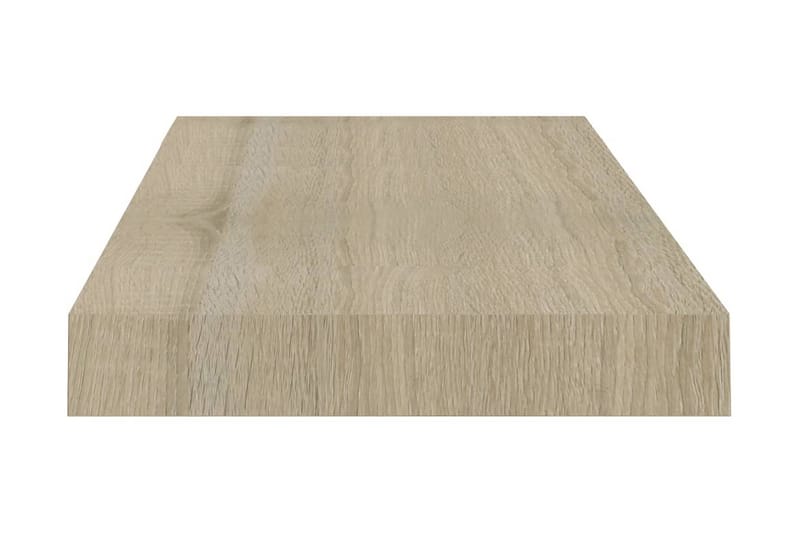 Svävande vägghyllor 4 st ek 50x23x3,8 cm MDF - Brun - Förvaring - Köksförvaring - Kökshylla