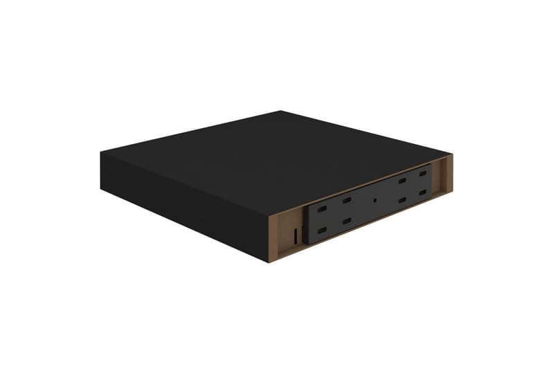 Svävande vägghyllor 4 st svart 23x23,5x3,8 cm MDF - Svart - Förvaring - Köksförvaring - Kökshylla