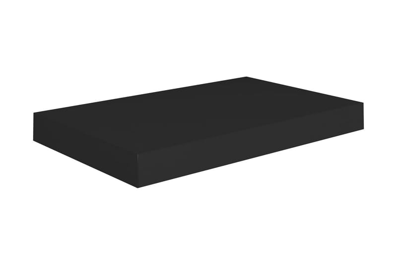 Svävande vägghyllor 4 st svart 40x23x3,8 cm MDF - Svart - Kökshylla - Vägghylla