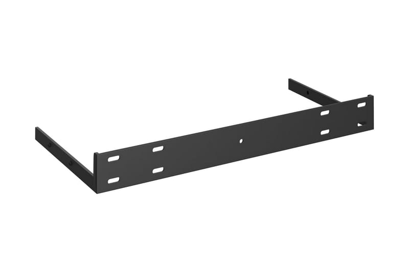 Svävande vägghyllor 4 st svart högglans 50x23x3,8 cm MDF - Svart - Förvaring - Köksförvaring - Kökshylla