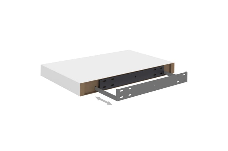 Svävande vägghyllor 4 st vit 40x23x3,8 cm MDF - Vit - Förvaring - Köksförvaring - Kökshylla