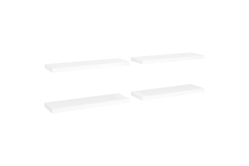 Svävande vägghyllor 4 st vit 80x23,5x3,8 cm MDF - Vit - Förvaring - Köksförvaring - Kökshylla