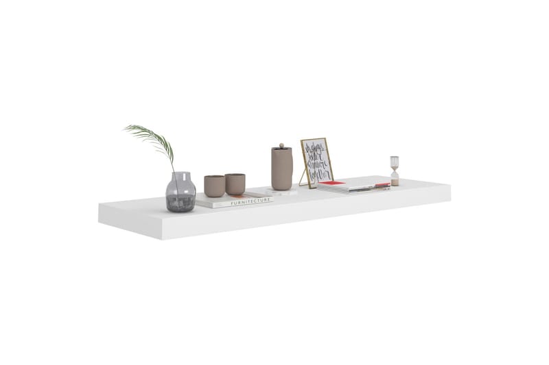 Svävande vägghyllor 4 st vit 80x23,5x3,8 cm MDF - Vit - Förvaring - Köksförvaring - Kökshylla