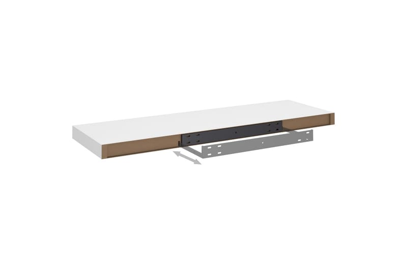 Svävande vägghyllor 4 st vit 80x23,5x3,8 cm MDF - Vit - Förvaring - Köksförvaring - Kökshylla