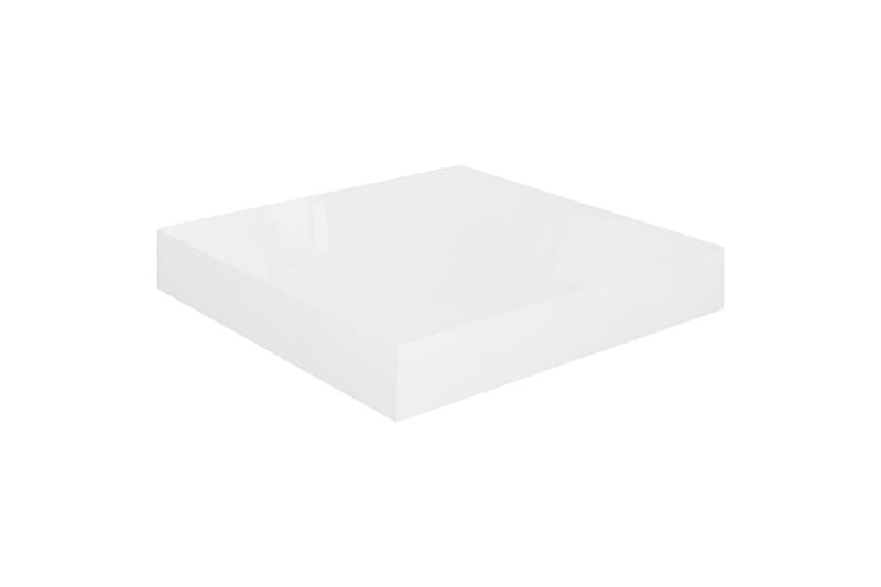 Svävande vägghyllor 4 st vit högglans 23x23,5x3,8 cm MDF - Vit - Förvaring - Köksförvaring - Kökshylla