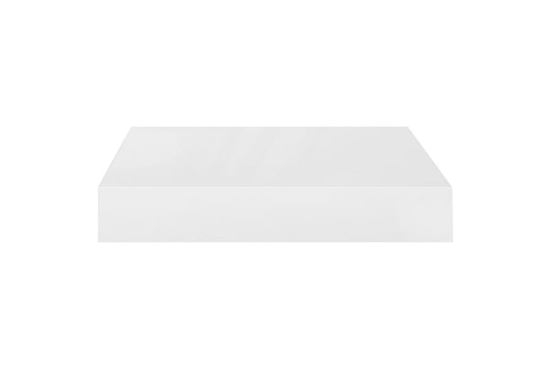 Svävande vägghyllor 4 st vit högglans 23x23,5x3,8 cm MDF - Vit - Förvaring - Köksförvaring - Kökshylla