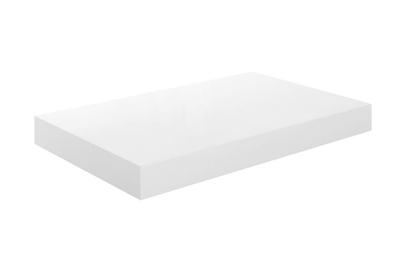 Svävande vägghyllor 4 st vit högglans 40x23x3,8 cm MDF - Vit - Förvaring - Köksförvaring - Kökshylla