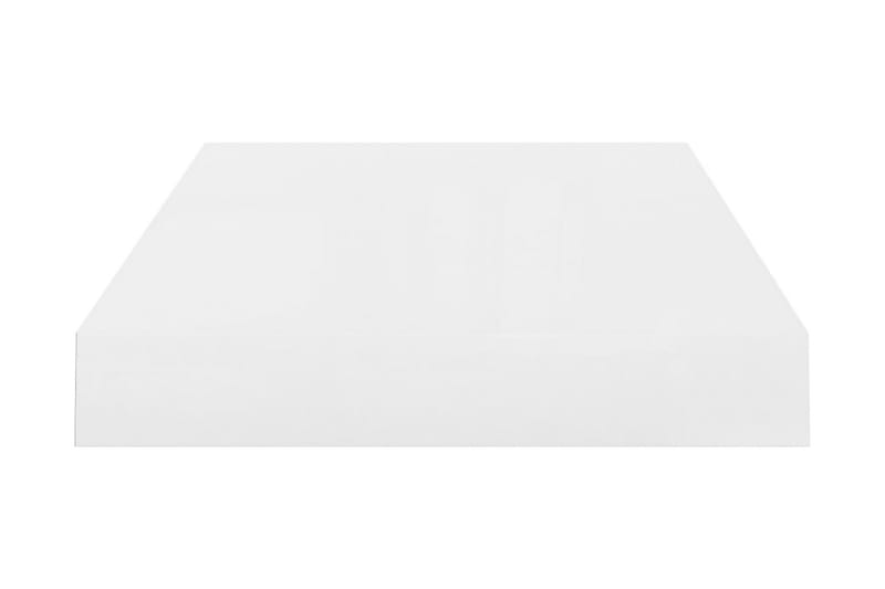 Svävande vägghyllor 4 st vit högglans 40x23x3,8 cm MDF - Vit - Förvaring - Köksförvaring - Kökshylla