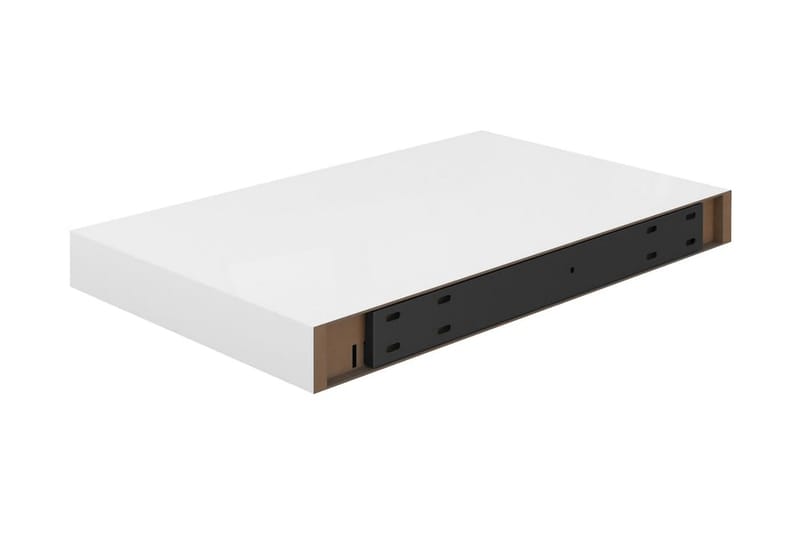 Svävande vägghyllor 4 st vit högglans 40x23x3,8 cm MDF - Vit - Förvaring - Köksförvaring - Kökshylla