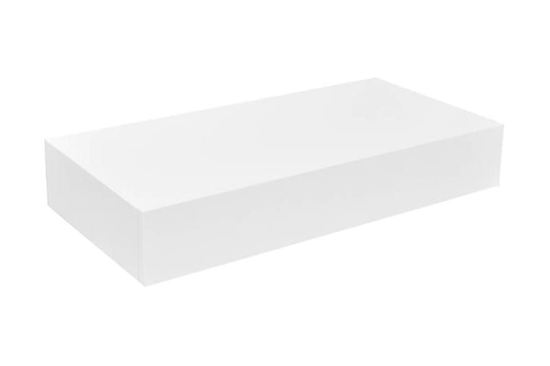 Svävande vägghyllor med lådor 2 st 48 cm vit - Vit - Kökshylla - Vägghylla