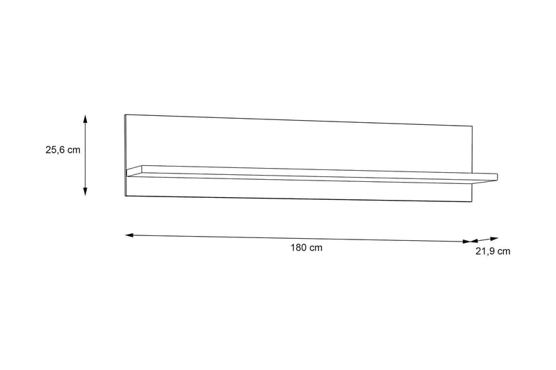 Svetis Vägghylla 22x180 cm - Vit - Förvaring - Köksförvaring - Kökshylla