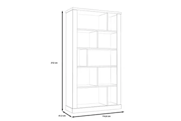 Talebi Förvaringshylla 41x114 cm - Brun/Vit - Förvaring - Hyllor - Bokhylla