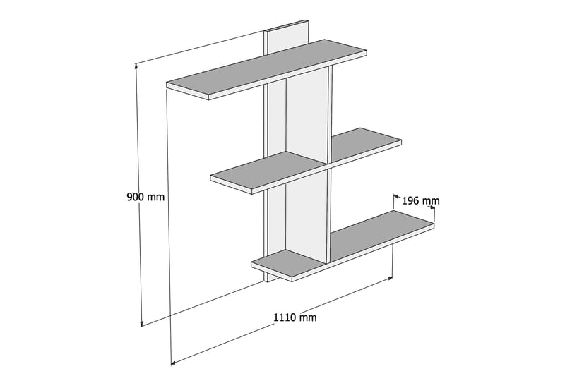 TALERYD Vägghylla 110 cm Blå/Grå - Vägghylla - Kökshylla