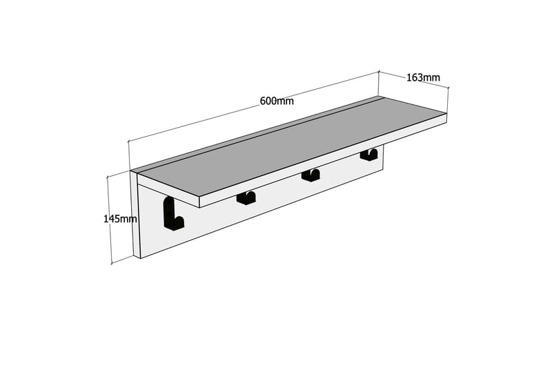 TALERYD Vägghylla 60 cm Vit - Förvaring - Köksförvaring - Kökshylla