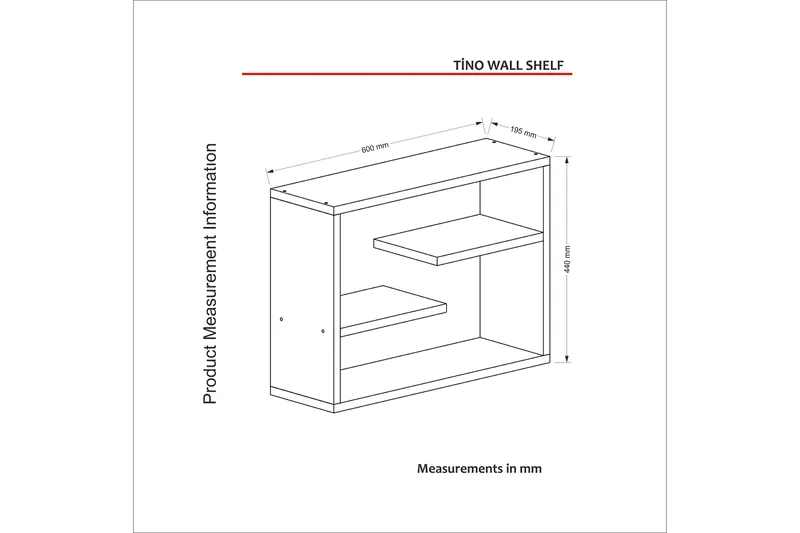 Tera Home Vägghylla - Valnöt - Förvaring - Köksförvaring - Kökshylla
