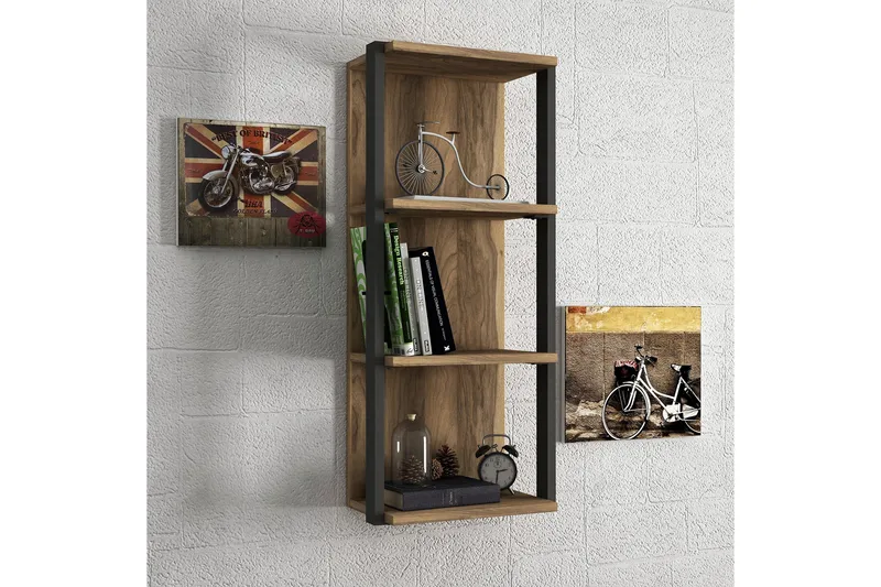 Tera Home Vägghylla - Valnöt - Förvaring - Köksförvaring - Kökshylla