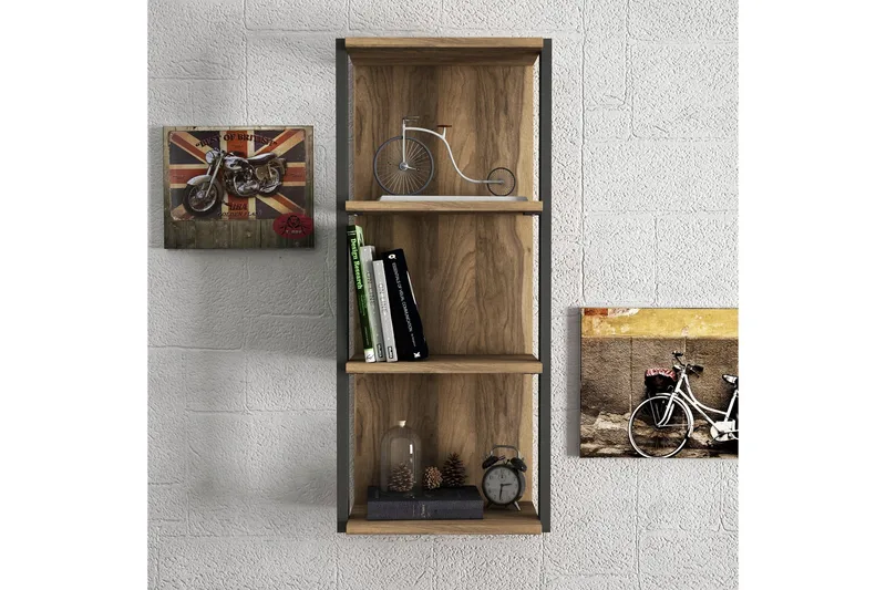 Tera Home Vägghylla - Valnöt - Förvaring - Köksförvaring - Kökshylla