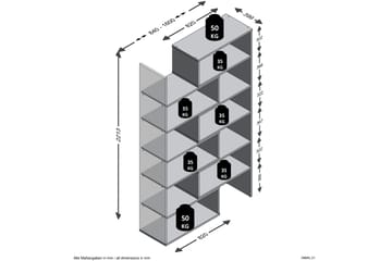 Tiffield Utdragbar Bokhylla 84,2 cm i Ek - Brun - Förvaring - Hyllor - Bokhylla