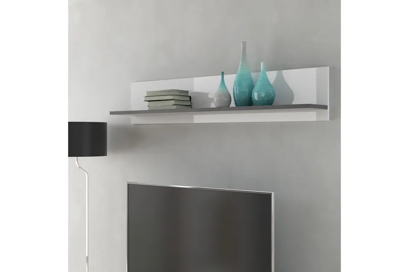 Tolovgrad Vägghylla 22x150 cm - Grå/Vit - Förvaring - Köksförvaring - Kökshylla