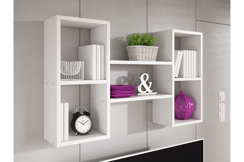 Trio Vägghylla 102x18x60 cm - Grå/Vit - Förvaring - Köksförvaring - Kökshylla