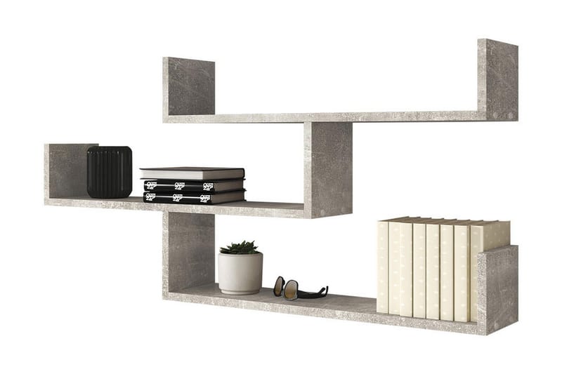 TRIO Vägghylla 119x18x55 cm - Beige/Grå - Förvaring - Köksförvaring - Kökshylla