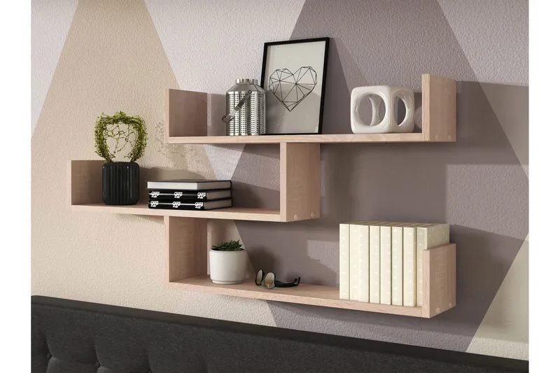 Trio Vägghylla 119x18x55 cm - Beige/Grå - Förvaring - Köksförvaring - Kökshylla