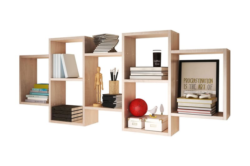 Trio Vägghylla 161x18x65 cm - Beige - Förvaring - Köksförvaring - Kökshylla