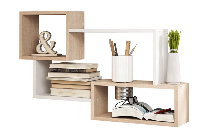 Trio Vägghylla 87x18x54 cm - Beige - Förvaring - Köksförvaring - Kökshylla