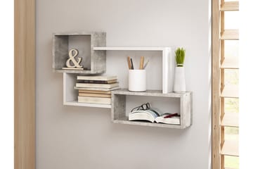 Trio Vägghylla 87x18x54 cm - Beige/Grå - Förvaring - Köksförvaring - Kökshylla