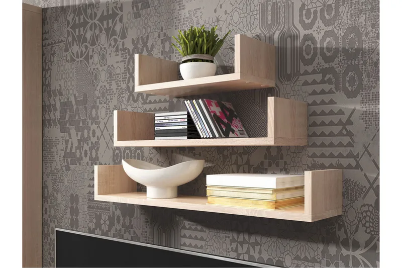 Trio Vägghylla - Beige/Grå - Förvaring - Köksförvaring - Kökshylla