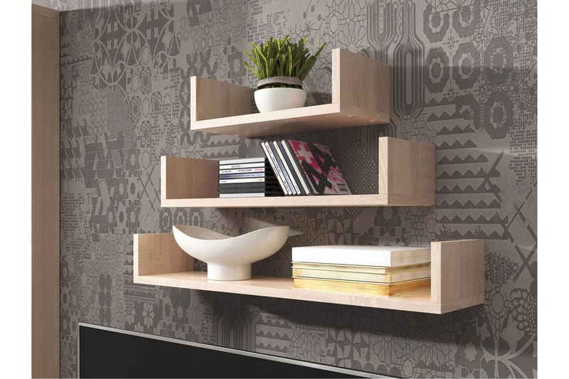 Trio Vägghylla - Beige/Grå - Förvaring - Köksförvaring - Kökshylla