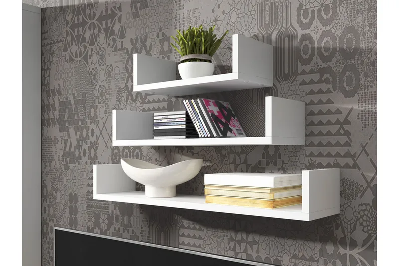 Trio Vägghylla - Grå/Vit - Förvaring - Köksförvaring - Kökshylla