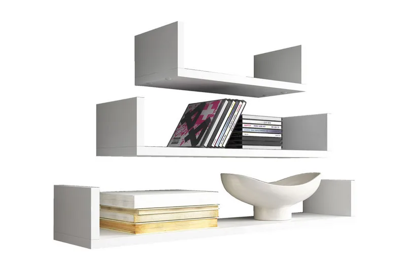 Trio Vägghylla - Grå/Vit - Förvaring - Köksförvaring - Kökshylla