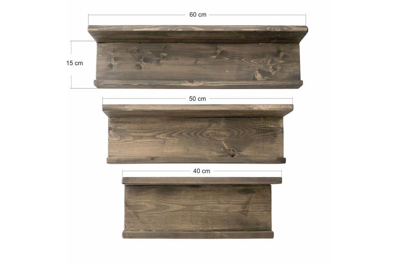 UKHAND Vägghylla 60x15 cm Brun - Förvaring - Köksförvaring - Kökshylla