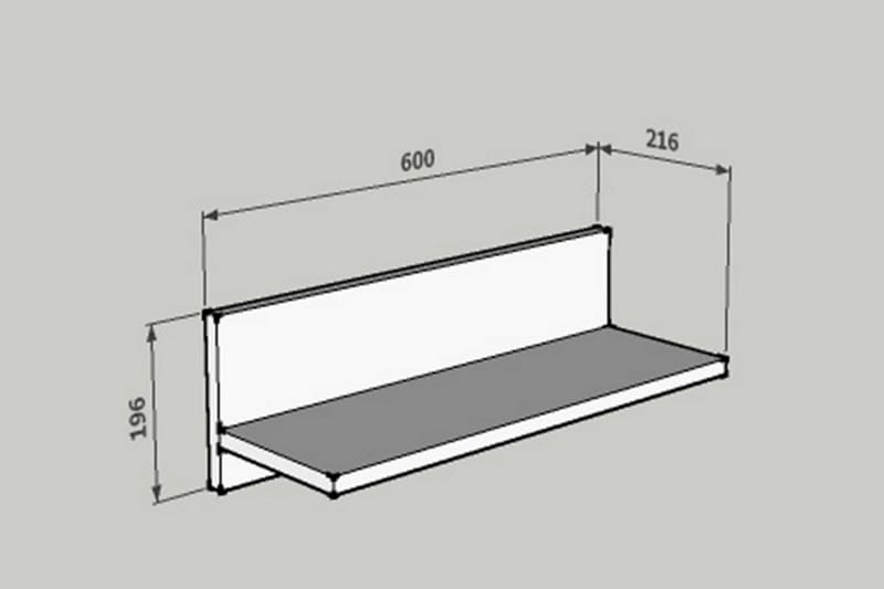 UKHAND Vägghylla 60x19,6 cm Vit - Förvaring - Köksförvaring - Kökshylla