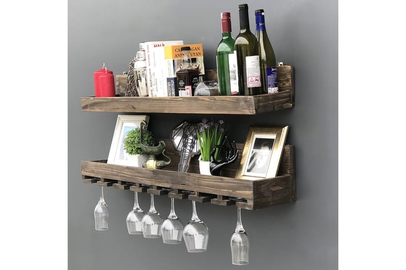 UKHAND Vägghylla 90x13 cm Brun - Förvaring - Köksförvaring - Kökshylla