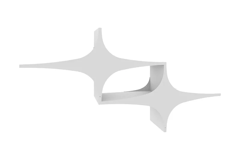 Vägghylla 20x135 cm, Vit